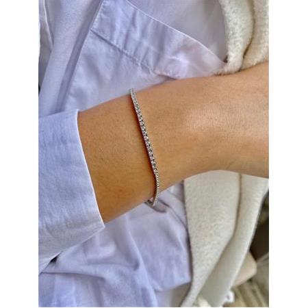 Pırlanta Su Yolu Bileklik Yarım 0.62 Karat