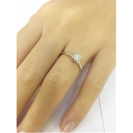 Pırlanta Coronet Yüzük Tektaş Görünümlü 0.35 Karat