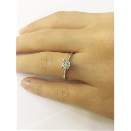 Pırlanta Coronet Yüzük Tektaş Görünümlü 0.35 Karat