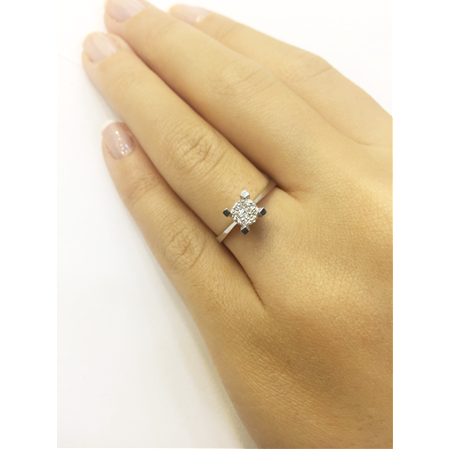 Pırlanta Coronet Yüzük Tektaş Görünümlü 0.50 Karat