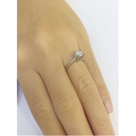 Pırlanta Coronet Yüzük Tektaş Görünümlü 0.50 Karat