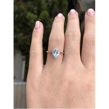 Pırlanta Akuamarin Yüzük