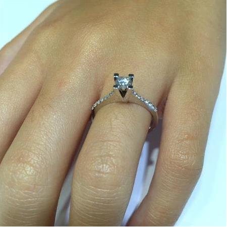 Tektaş Pırlanta Yüzük G renk Toplam 0.35 Karat