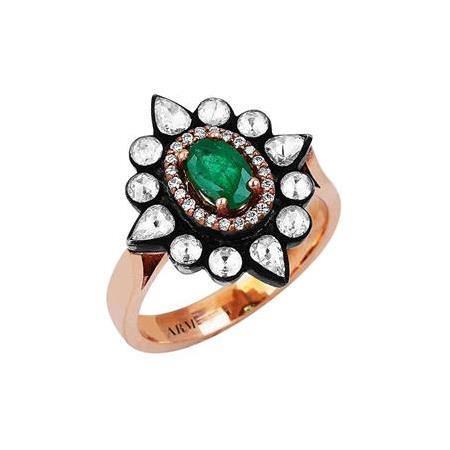 Elmas Yüzük Zümrüt Emerald