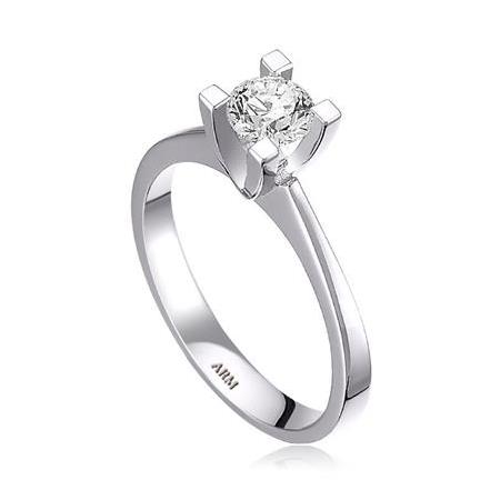 Tektaş Pırlanta Yüzük F Renk 0.50 Karat GIA Sertifikalı