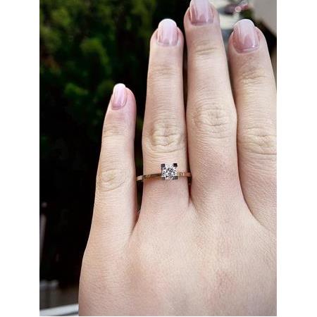 Tektaş Pırlanta Yüzük H Renk 0.30  Karat