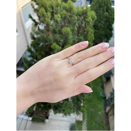 Prenses Tektaş Pırlanta Yüzük G Renk 0.25 Karat