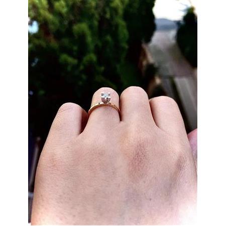 Tektaş Pırlanta Yüzük H Renk 0.16  Karat