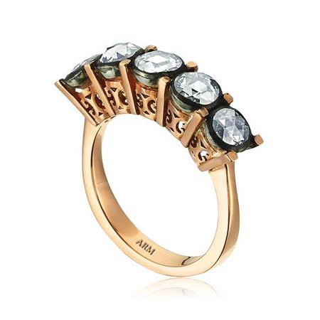 5 Taş Elmas Yüzük 1.40 Karat