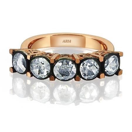 5 Taş Elmas Yüzük 1.40 Karat