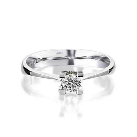 Pırlanta Tektaş Yüzük H Renk 0.25 Karat HRD Sertifikalı