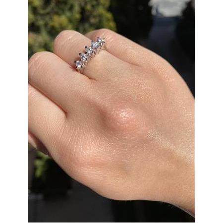 5 Taş Pırlanta Yüzük G Renk 0.40 Karat