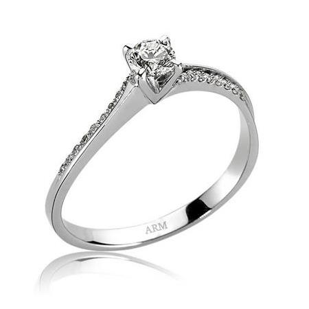 Tektaş Pırlanta Yüzük H renk Toplam 0.34 Karat