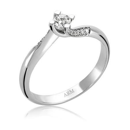 Tektaş Pırlanta Yüzük H renk Toplam 0.20 Karat